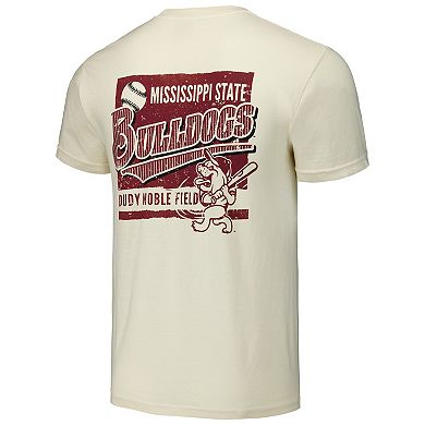 Men's Natural Mississippi State Bulldogs Baseball Around The Horn Comfort Colors T-Shirt