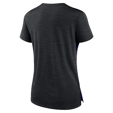 Women's Nike Purple/Black Minnesota Vikings Impact Exceed Performance Notch Neck T-Shirt