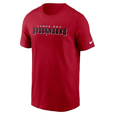Men's Nike Red Tampa Bay Buccaneers Primetime Wordmark Essential T-Shirt