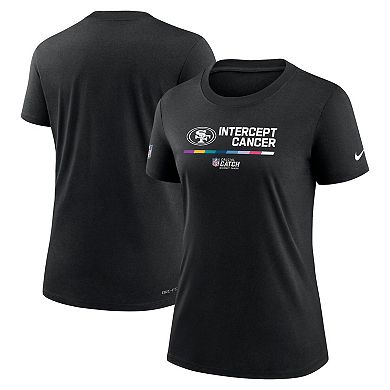 Women's Nike Black San Francisco 49ers 2022 NFL Crucial Catch Performance T-Shirt