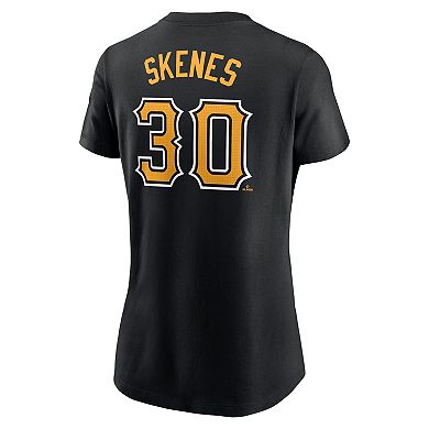 Women's Nike Paul Skenes Black Pittsburgh Pirates Fuse Name & Number T-Shirt
