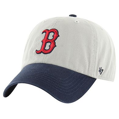 Men's '47 Gray/Navy Boston Red Sox Sure Shot Classic Franchise Fitted Hat