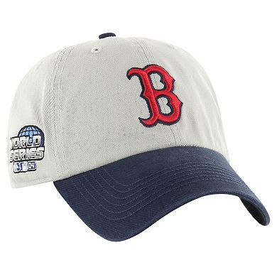 Men's '47 Gray/Navy Boston Red Sox Sure Shot Classic Franchise Fitted Hat