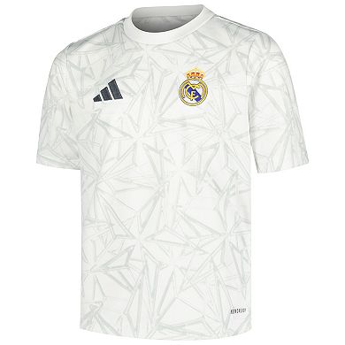 Youth adidas White Real Madrid 2024/25 Pre-Match Top