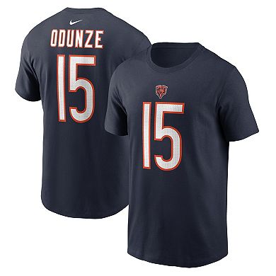 Youth Nike Rome Odunze Navy Chicago Bears 2024 NFL Draft Name & Number T-Shirt