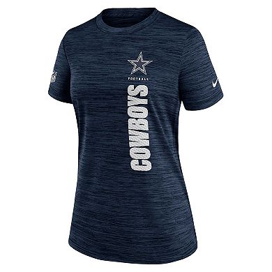 Women's Nike Navy Dallas Cowboys Velocity Performance T-Shirt