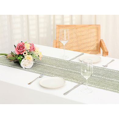 Dining Party Holiday Tassels Braided Boho Table Runner 1 Pack 13" X 63"