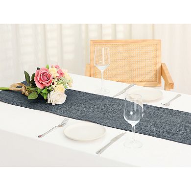 Daily Home Decoration Long Linen Table Runner Solid Color 1 Pack 12" X 71"