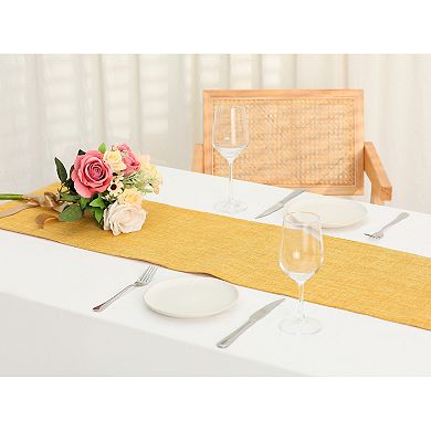 Daily Home Decoration Long Linen Table Runner Solid Color 1 Pack 12" X 63"