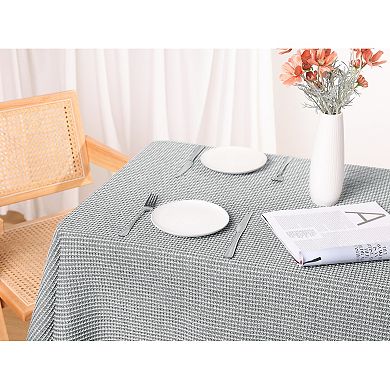 Picnic Dinner Cotton Linen Tassels Oil-proof Table Cover 1 Pc 71" X 71"