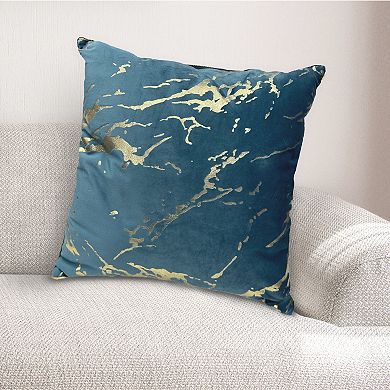 Popular Home Metallic Marble Throw Pillow