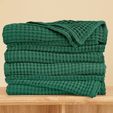 Collections Etc Cozy All Seasons Waffle Weave Cotton Blanket