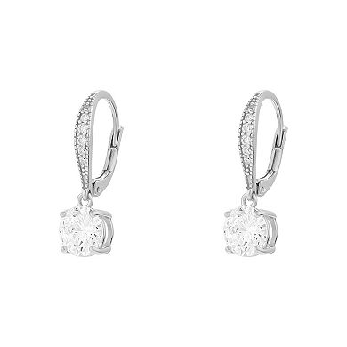 PRIMROSE Cubic Zirconia Leverback Drop Earrings