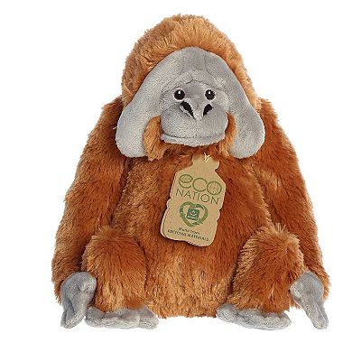 Aurora Medium Orange Eco Nation Eco Hugs 12" Orangutan Eco-friendly Stuffed Animal