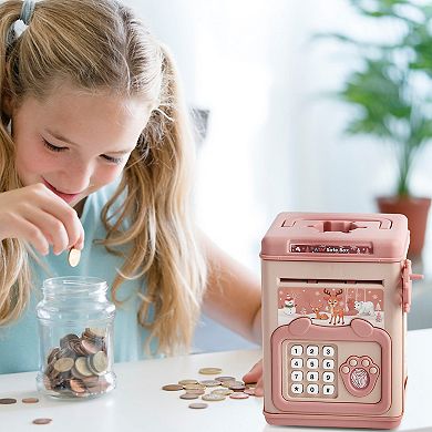 Kids, Password-protected Piggy Bank Toy With Fingerprint And Voice Prompt