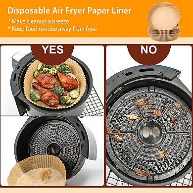 Beige, Disposable Air Fryer Paper Liner Set Of 50