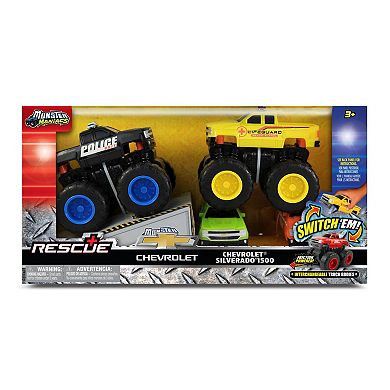 Jam'n Products Chevrolet Silverado 1500 Friction Switch'Em Rescue Toy Vehicle Gift Set