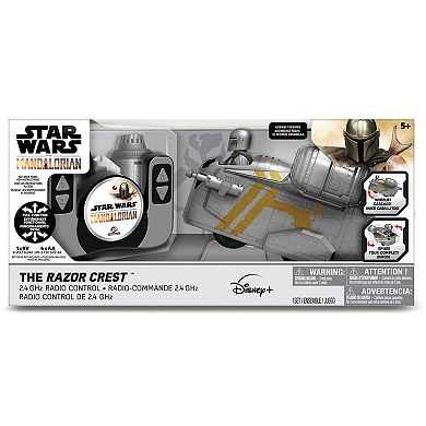 Jam'n Products Star Wars The Mandalorian 9" Remote Control Razor Crest Vehicle Toy