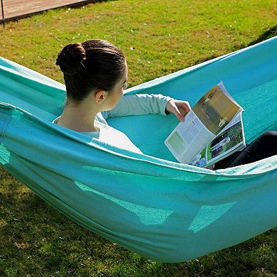 Lightweight And Portable Cotton Hammock Swing Bed For Patio, Porch, Or Backyard Lounging