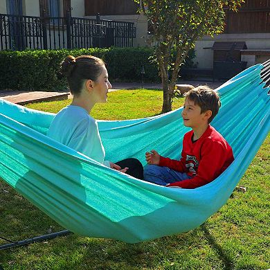 Lightweight And Portable Cotton Hammock Swing Bed For Patio, Porch, Or Backyard Lounging