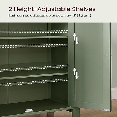 Bathroom Floor Storage Cabinet, Bathroom Storage Unit With 2 Adjustable Shelves