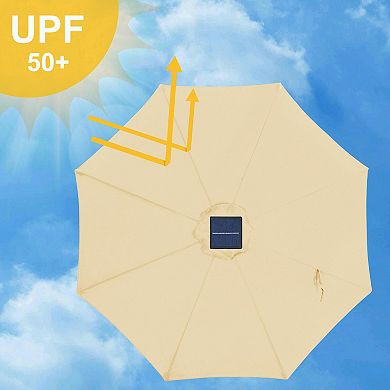 Patio Outdoor Umbrella for 32 Led Lights with Tilt