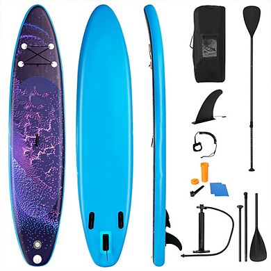 11 Feet Inflatable Stand Up Paddle Board Surfboard With Bag Aluminum Paddle Pump-L