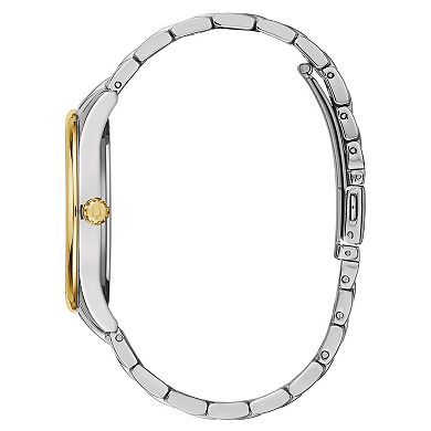 Bulova Men's Two-Tone Stainless Steel Diamond Accent Dial Bracelet Watch