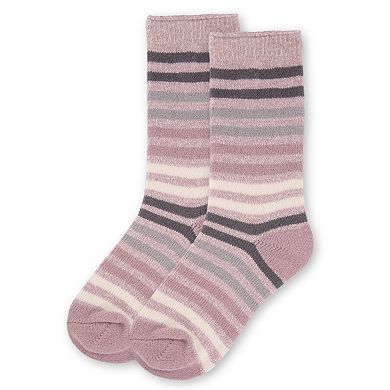 Women's Multicolor Stripe Buttersoft Cozy Crew Socks