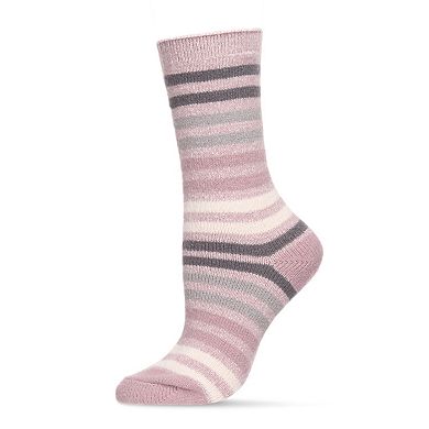 Women's Multicolor Stripe Buttersoft Cozy Crew Socks