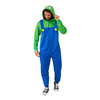 Men's OppoSuits Nintendo Super Mario Luigi One-Piece Pajamas