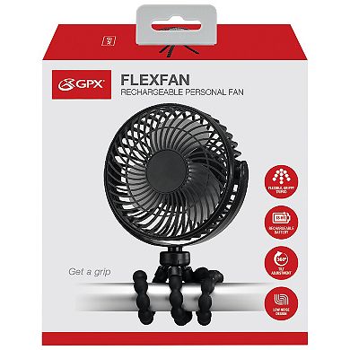 GPX FlexFan Rechargeable Personal Fan