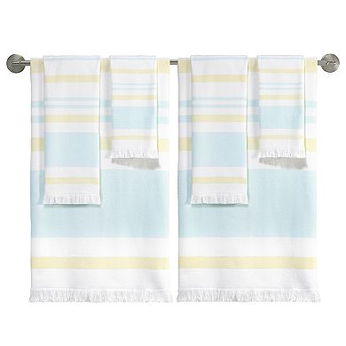 IZOD Clubhouse Stripe 2 Piece Hand Towels Set