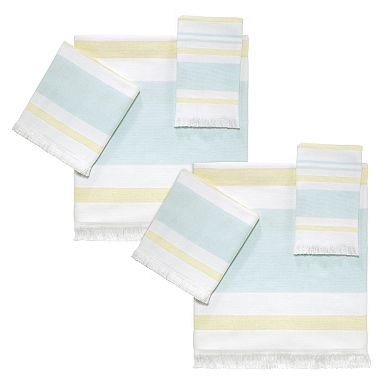 IZOD Clubhouse Stripe 2 Piece Fingertip Towels Set