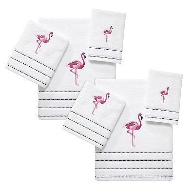 IZOD Flamingo 2 Piece Hand Towels Set
