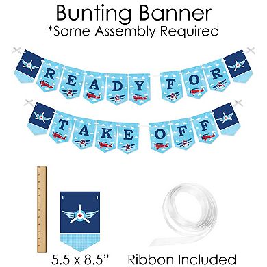 Big Dot Of Happiness Taking Flight - Airplane - Decor Party Supplies Kit - Doterrific Bundle