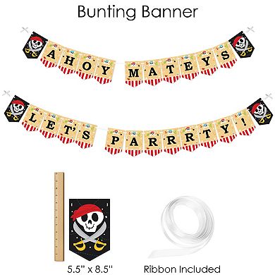 Big Dot Of Happiness Pirate Ship Adventures Birthday Banner Decoration Kit Fundle Bundle