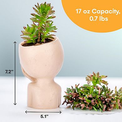 Face Planters Pot With Drainage Hole