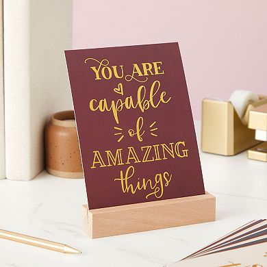 20 Pack Motivational Quotes For Desk With Stand For Women, Teacher, 5 X 7 In