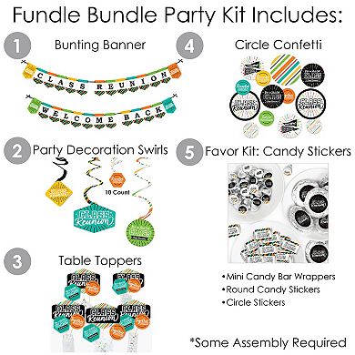 Big Dot Of Happiness Still Got Class - Reunion Party Supplies Decor Kit - Fundle Bundle