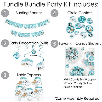 Big Dot Of Happiness Arctic Polar Animals - Party Supplies - Banner Decor Kit - Fundle Bundle