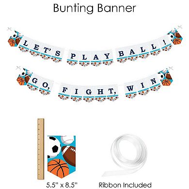 Big Dot Of Happiness Go, Fight, Win - Sports - Party Supplies Decor Kit - Fundle Bundle