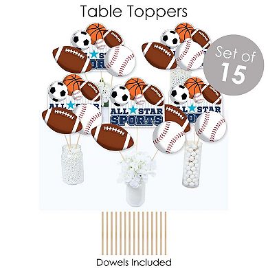 Big Dot Of Happiness Go, Fight, Win - Sports - Party Supplies Decor Kit - Fundle Bundle