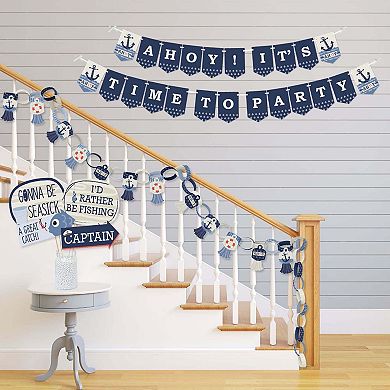 Big Dot Of Happiness Ahoy - Nautical - Decorations - Party Supplies Kit - Doterrific Bundle