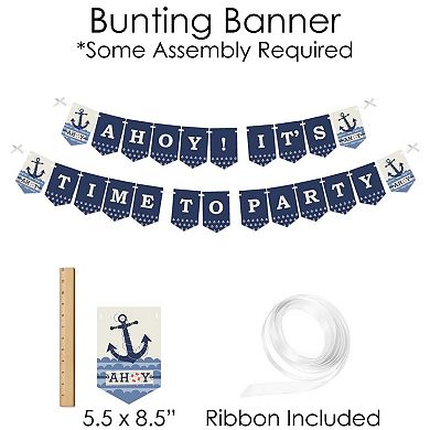 Big Dot Of Happiness Ahoy - Nautical - Decorations - Party Supplies Kit - Doterrific Bundle