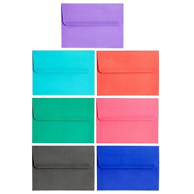 100 Pack Colored Envelopes 5x7 For Mailing, A7 For Invitations, Greeting Cards