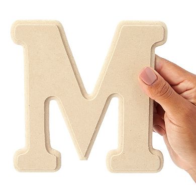 26 Pieces Wooden Alphabet Letters For Crafts, 6-in Abcs For Painting, 0.1" Thick