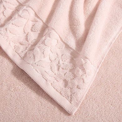 Laura Ashley 6-Piece Marilyn Floral Embossed Trim Towel Set