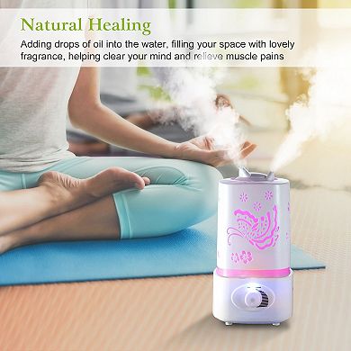 Essential Oil Diffuser -1500ml, 5.4×5.4×10.2'', 20 Hours Runtime, Ultimate Relaxation