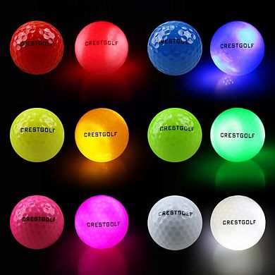Glow In Dark Light Led Golf Balls, Premium Material, Long-lasting Glow, Ideal Gift For Golfers